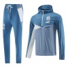 Olympique de Marseille Hoodie Felpe da Allenamento Quarto-Zip 2023-24 Blu per Uomo